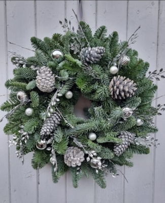 Silver Door Wreath